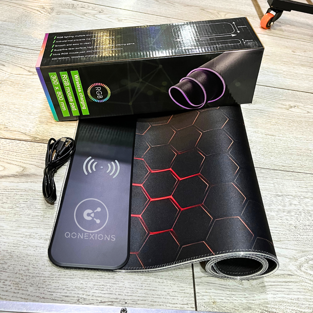 Pad Mouse Luz RGB, Carga Inalámbrica