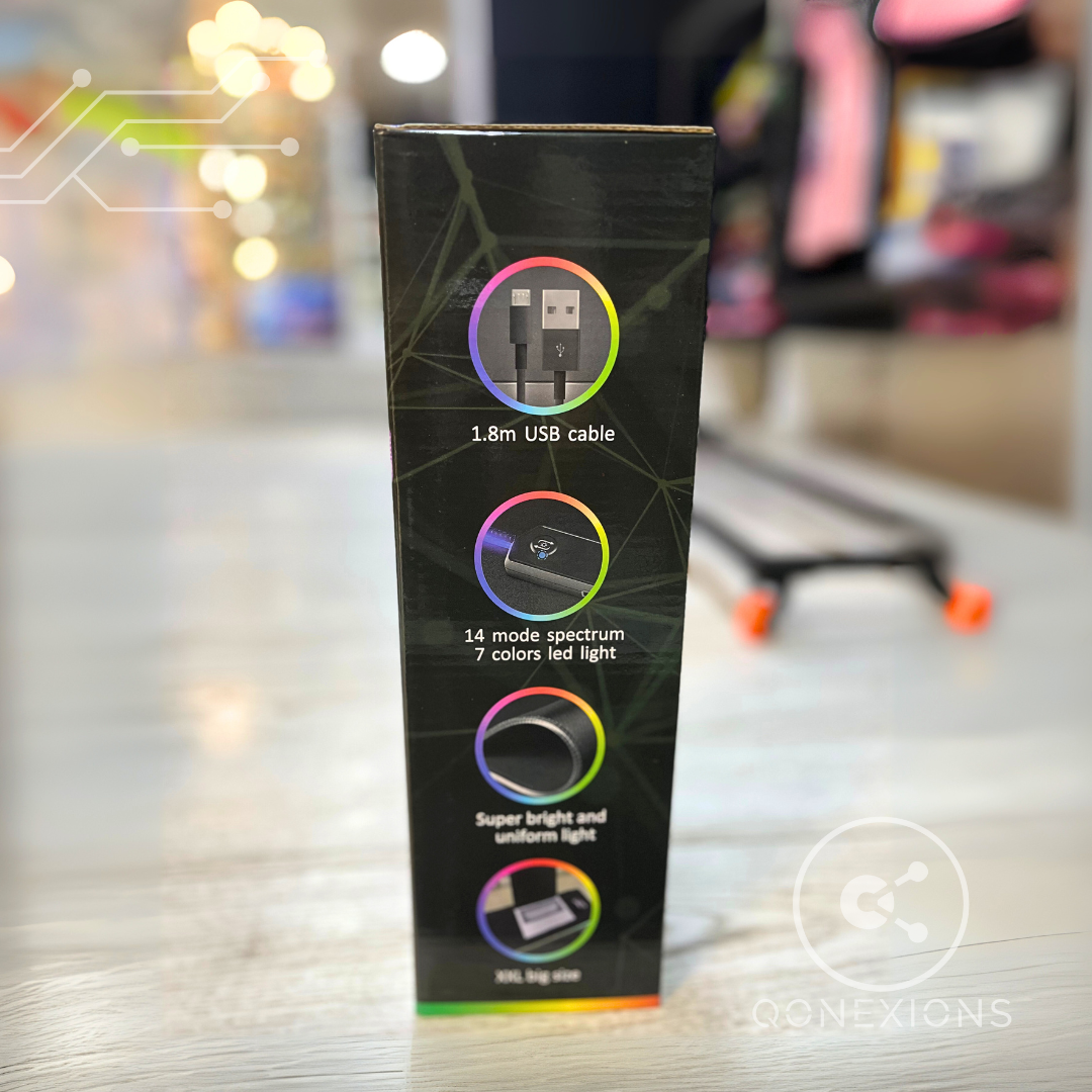 Pad Mouse Luz RGB, Carga Inalámbrica